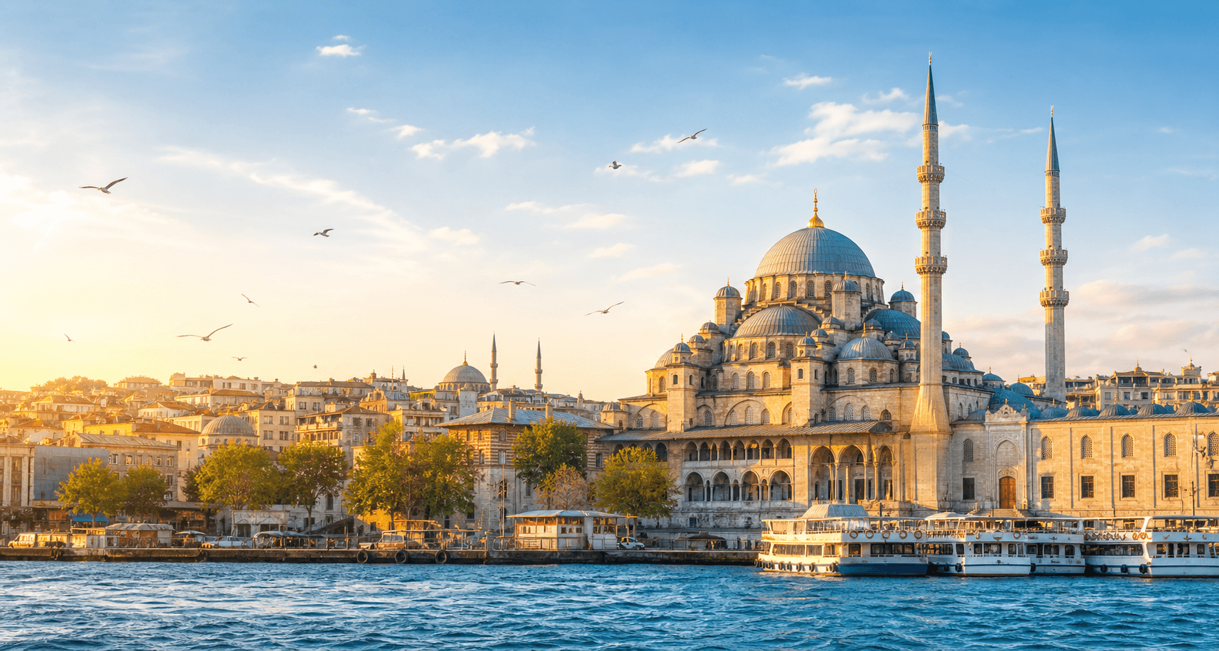 Istanbul skyline and mosque in Turkey